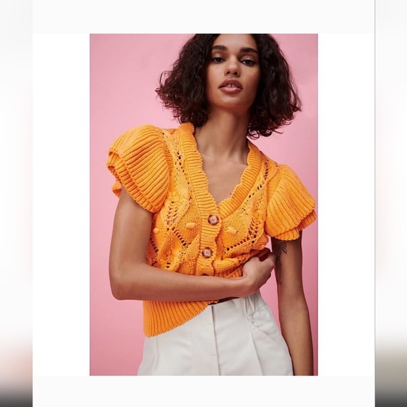 Zara Tops - ZARA NEW CROCHET TOP M